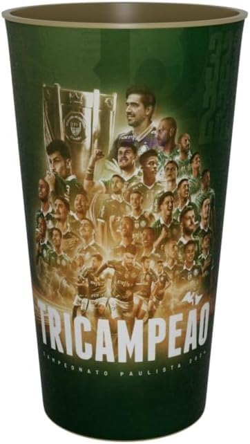 Copo Palmeiras Oficial Campeão Paulista 2024 - Plástico 550ml