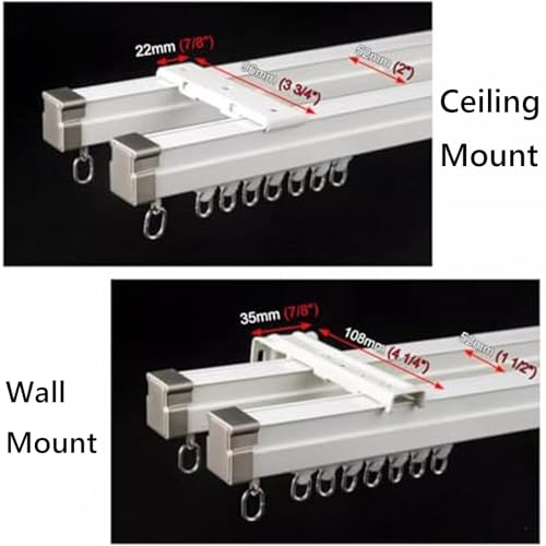 Riel de cortina flexible doblable doble curva recto techo pared niños 4,5m 6