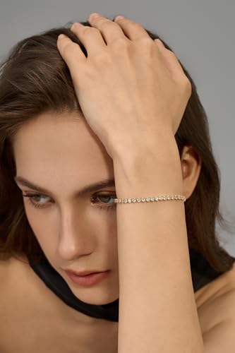 14k Gold Filled Tennis Bracelets for Women, Classic Bracelet for Women, Gold Bracelets For Women,for Mother's day Valentines Christmas 6.25/6.75 Inch4