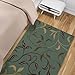 Machine Washable Leaves Design Non-Slip Rubberback 3x5 Traditional Area Rug for Living Room, Bedroom, Kitchen, Dining Room, 3'3