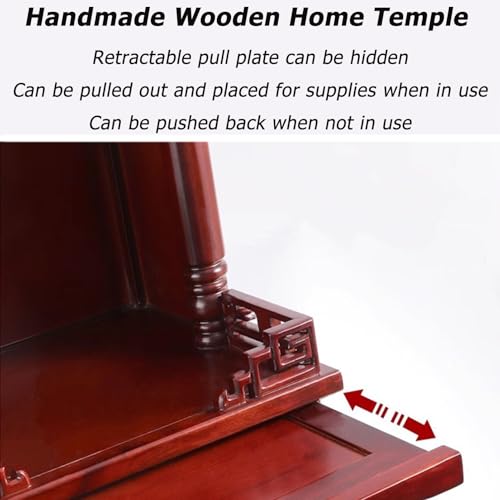 Support de statue de Bouddha et table d'offrande aux finitions artisanales - 5