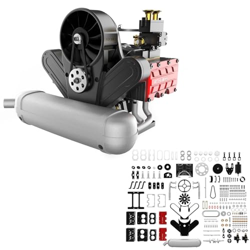 TOYAN ENGINE FS-B400 14cc Motor plano horizontal opuesto cuatro cilindros de cuatro tiempos Nitro H4, regalos para amantes de las máquinas, regalos educativos (versión terminada)
