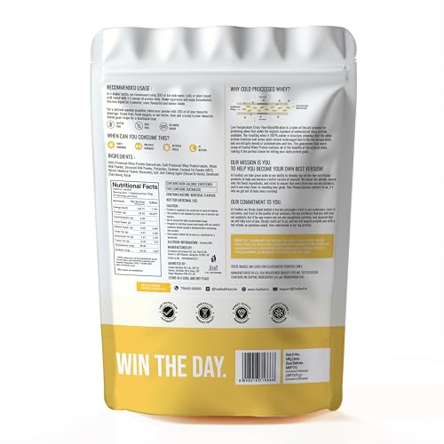 Image of FUELLED Whey Protein Powder Isolate & Concentrate (Rasmalai Milk, 1 kg) 24g Protein, 5g BCAAs | Lab Tested, Great Taste