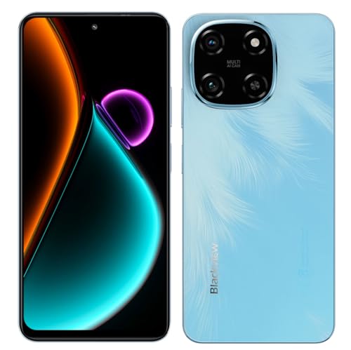 Blackview Color 6 AI Smartphone Ohne Vertrag, 24GB+256GB, 50MP+13MP Kamera, 6,67\" HD+ Display, 3 Karten-Slots, Android 15 Handy 18W Schnellladung, Smart-K Box Lautsprecher, Doke AI Apps,GPS Blau Blackview Color 6 AI Smartphone Ohne Vertrag, 24GB+256GB, 50MP+13MP Kamera, 6,67\" HD+ Display, 3 Karten-Slots, Android 15 Handy 18W Schnellladung, Smart-K Box Lautsprecher, Doke AI Apps,GPS Blau
