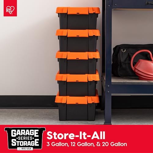 Image of IRIS USA Lockable Storage Bins with Lids, 12 Gallon Heavy Duty, 2 Pack