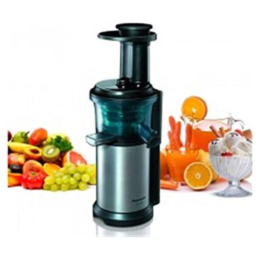 Panasonic MJ-L500 Slow Juicer Sistema di Estrazione, Senza Lame, Acciaio