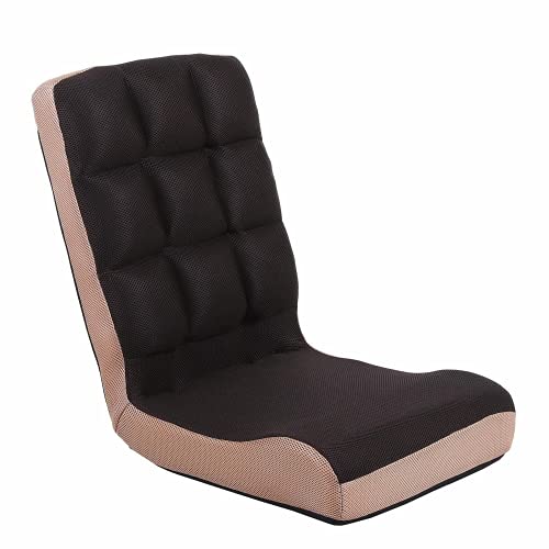 KYODA 座椅子 折り畳み通気型 リクライニング 6段階調節 ハイバック ふあふあ コンパクト 低反発ウレタン メッシュ フロアチェア 幅48cm××厚さ11cm レッド JP-JT8858BR