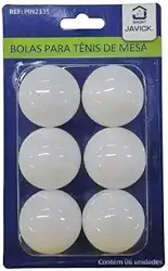 Kit Bolinha Tênis De Mesa/Ping-pong 40mm Com 6 Peças