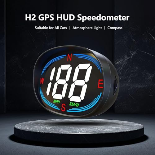 image for AZIJYV H2 GPS Speedometer Digital Speedometer GPS HUD Universal All Ca