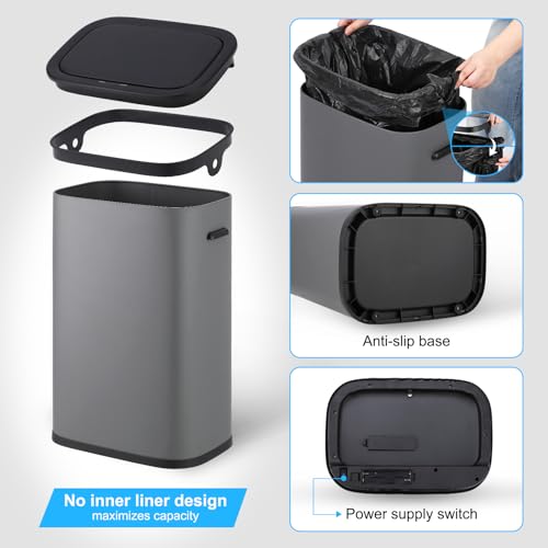 Papelera automática touchless Fashionwu de 40 L miniatura 6