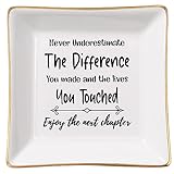 Spegiffu Retirement Gifts for Women Coworker Leaving Gifts Going Away Gift Retirement Gift Jewelry Dish for Friends Retired Teachers Nurses Doctor Boss Goodbye Farewell Gifts for Coworkers New Job