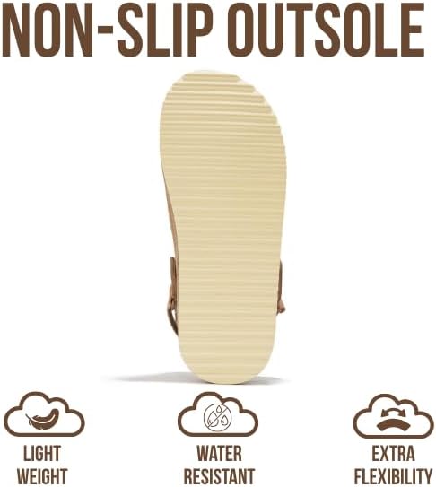 Project Cloud 100% Genuine Leather Clogs for Women - Memory Foam Womens Clogs & Mules with Adjustable Straps - Lightweight Platform Shoes Non-Slip Slides (Goldstar) - Image 4