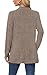 DB MOON Womens Long Cardigan Sweater Lightweight Open Front Long Sleeve Outfits with Pockets L, Light Brown