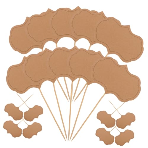 KALLORY 24pcs Blank Food Markers for Cheese Cupcake Toppers Charcuterie Boards Natural Labels for Parties Weddings Birthdays Convenient Signage for Appetizers Desserts
