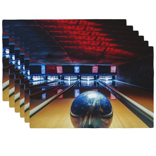 Set de table de bowling en lin tissé résistant à la chaleur et lavable - 2