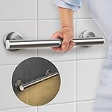 FSA Eligible, 16 Inch Grab Bar with Led Light Bar, Motion-Sensor LED Toilet Grab Bar, 550LB Capacity, 304 Stainless Steel, Safety Rail for Bathroom & Stairs, Auto Night Light (3000K, 78" Range)