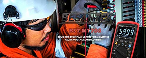 Besantek BST-MT708 Multimeter in use by an electrician