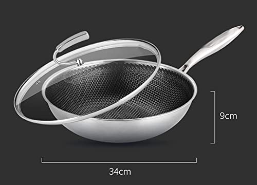 Wok de acero inoxidable con tapa y superficie antiadherente miniatura 7