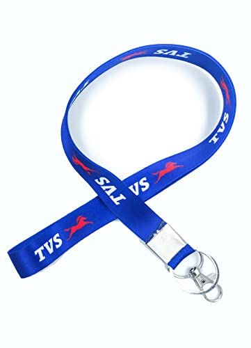 RACE MINDS TVS Lanyard Keychain Tag ID Card Badge Holder Fabric Hook Keychain - Single - Multicolor-S08 18 nches