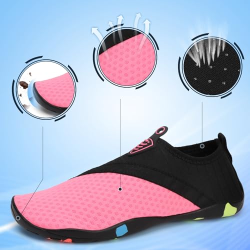 Image of TEOKJ Water Shoes Quick Dry Barefoot Yoga Water Aqua Sport Pool Beach Swim Surf Driving for Women Men