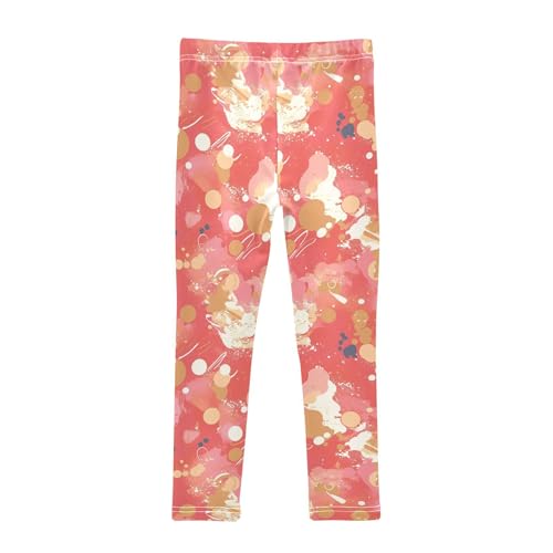 Rose Gold Abstract Metallic Kids Baby Girls Cotton Leggings Stretchy Full Length Yoga Pants Sports2