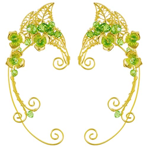Artibetter Pendientes Tipo Puño Vintage para Mujer sin Piercing, Manguito de Oreja de Aleación Dorada Elegante y Cómodo para Ocasiones Obsequios y Fiestas