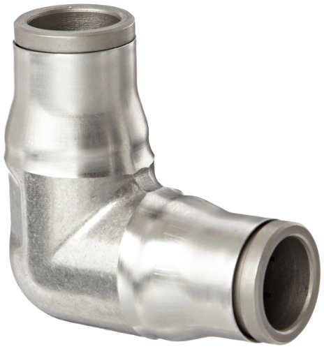 Legris 3802 12 00 Stainless Steel 316 Push-to-Connect Fitting, 90 Degree Union Elbow, 12 mm Tube OD