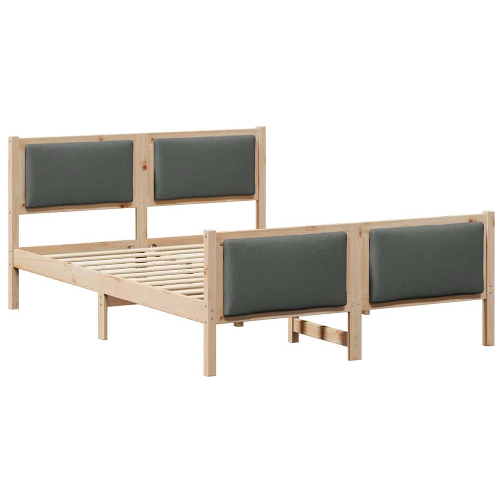 Lite sosnowe nowoczesna sypialnia Rama 160x200 Białe | Rama łóżka biała lite drewno sosnowe 160x200 cm z zagłówkiem stabilna konstrukcja do sypialni