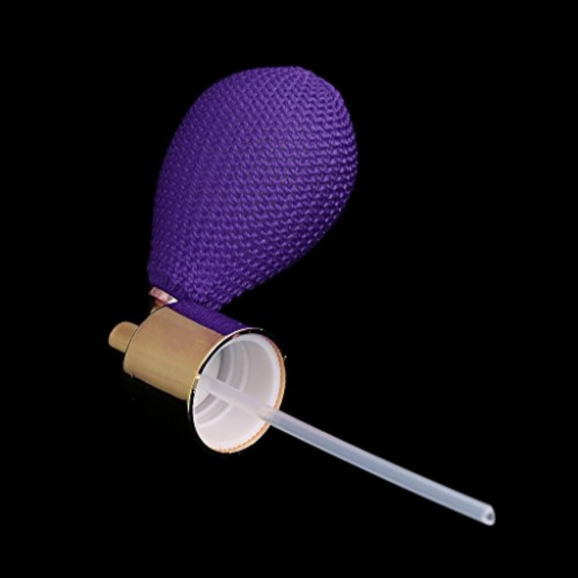 Vintage Refillable Glass Perfume Bottle Spray Atomizer Pump, Purple