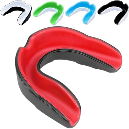 CyanCloud Sports Mouth Guard for Adult 5 Pieces Athletic Mouthguard with Case for Boxing Basketball Lacrosse Football MMA Martial Arts Hockey and All Contact Sports Adult & Youth