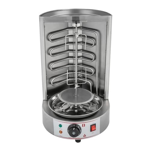 SABUIDDS Dönergrill für Zuhause Hähnchengrill Rotissiere Gyros Kebab Vertikaler Edelstahl Grill mit 360°-Hitzeverteilung 8kg Fassungsvermögen Gas/Elektro Vertikalgrill für Döner, Hähnchen (Elektro) – Bild 8