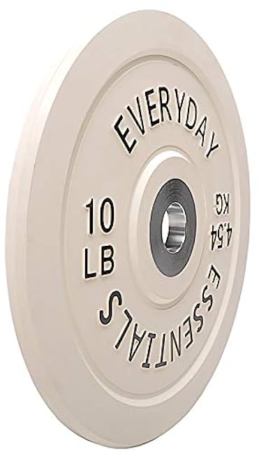 BalanceFrom Color Coded Olympic Bumper Plate Weight Plate with Steel Hub