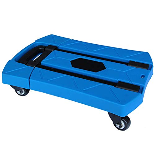 WLKINF Einkaufstrolley, faltbarer Trolley mit 6 Rädern, PU-Rad, 360° drehbarer Trolley, maximale Traglast 250 kg…