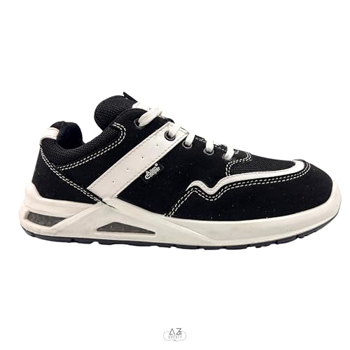 Image of Allen Cooper Safety Shoe ACM 1700 | Washable Micro-Fibre Upper, Protective Steel Toe, Anti-Skid Sole, Water & Oil Resistant | Size 08 INDIA /UK