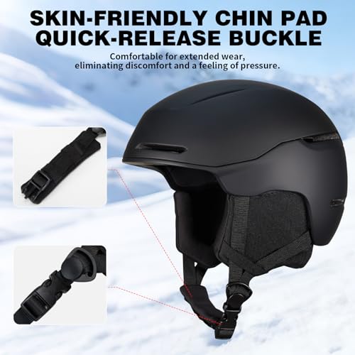 Ski Helmet Snowboard Helmet for Adults Men Women, Adjustable Snow Helmet X13 with Goggles for Snow Sports - Image 7