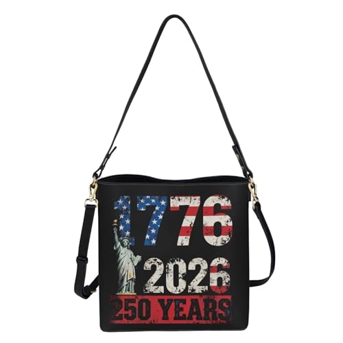 Image of HUGS IDEA Boho Bags for Women Leather Handbag Shoulder Bucket Crossbody Purse
