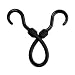 The Perfect Bungee by BihlerFlex, PC12BK Easy Stretch Cord, 12", Black