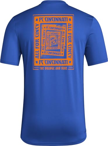adidas Men's FC Cincinnati Local Warp Pre-Game Short Sleeve T-Shirt2