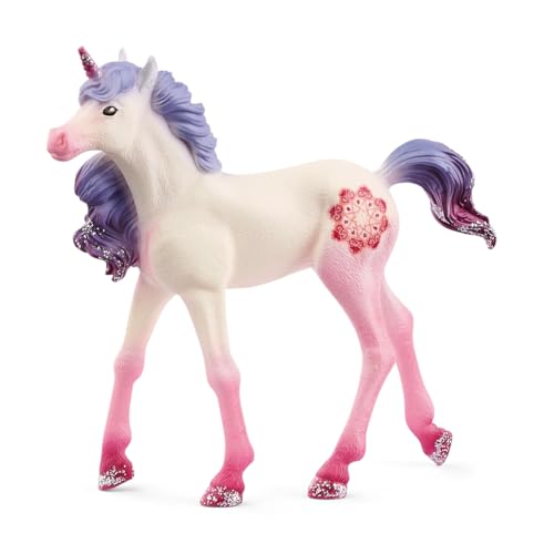Image of Schleich Bayala - 3CT Mandala Unicorn Family Playset - With Mom, Dad and Cute Baby Unicorn Figurines - Magic Horse Toys for Girls and Boys - Imaginative Play Figures for Kids 5+ | Unicorn Figurine, Fantasy Toy for Girls 5+, Magical Collectible, Screen-Free Imaginative Pretend Play, Fairy Animal Figure