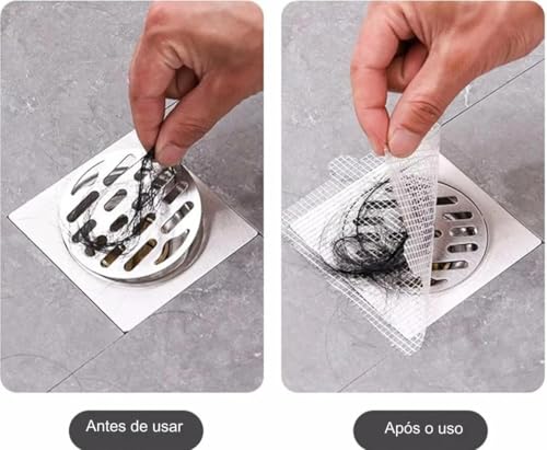 Kit 10 Protetor Tampa Ralo Anti-insetos Anti- Entupimento Adesivo - Baratas E Dengue Facil e Simples
