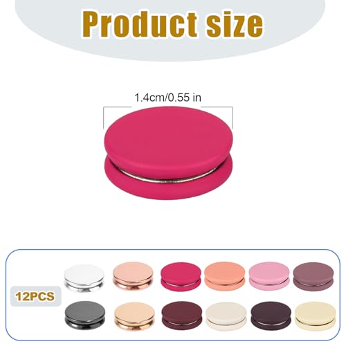 Image of 12pcs Hijab Magnetic Pins, Strong Hijab Magnets Multi-Purpose Scarf Clasp Pinless Brooch Buttons for Women Scarves Clothes Dress (Color A)