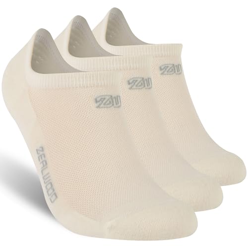 Image of ZEAL WOOD Merino Wool /Bamboo No Show /Ankle /Crew Athletic Socks Running Golf Tennis Hiking Socks,1 /3 Pairs