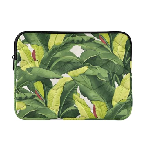 Funda para portátil 13-14 pulgadas Tropical Green Leaves