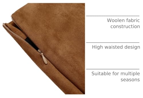 Image of IDEALSANXUN Womens High Waist Plaid Skirt Bodycon Pencil Wool Mini Skirts