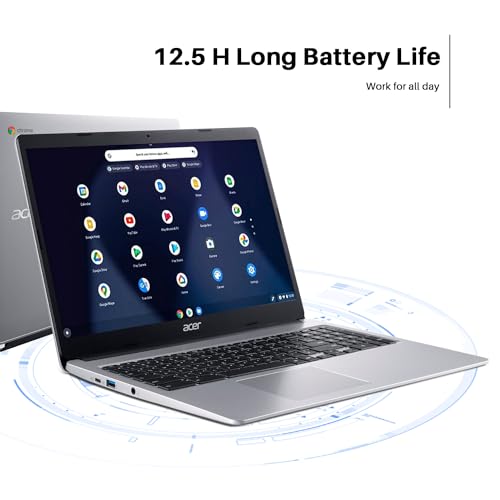 Image of acer 2024 Chromebook 315 Laptop, 15.6 inch HD Display, Intel Celeron N4020, 4GB RAM, 64GB eMMC, Intel UHD Graphics,Long Battery Life, WiFi, Bluetooth, Chrome OS