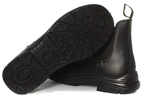 GRAFTERS Mens Super Wide Dealer Safety Boots BLACK 6-14