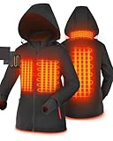 Picture of IHeat Women's Heated Jacket, Winter Jacket Slim Fit Heated Coat with 14400 mAh Battery Pack Black