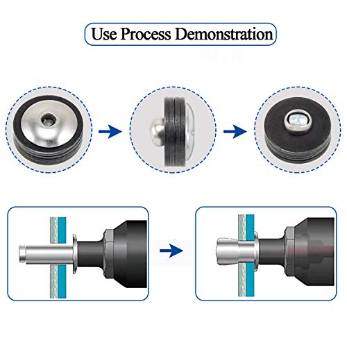 Alloypro 6025012021 60Pcs Large Flange Blind Rivets, Aluminum,Flange Diameter 5/8 Inch thumb #5
