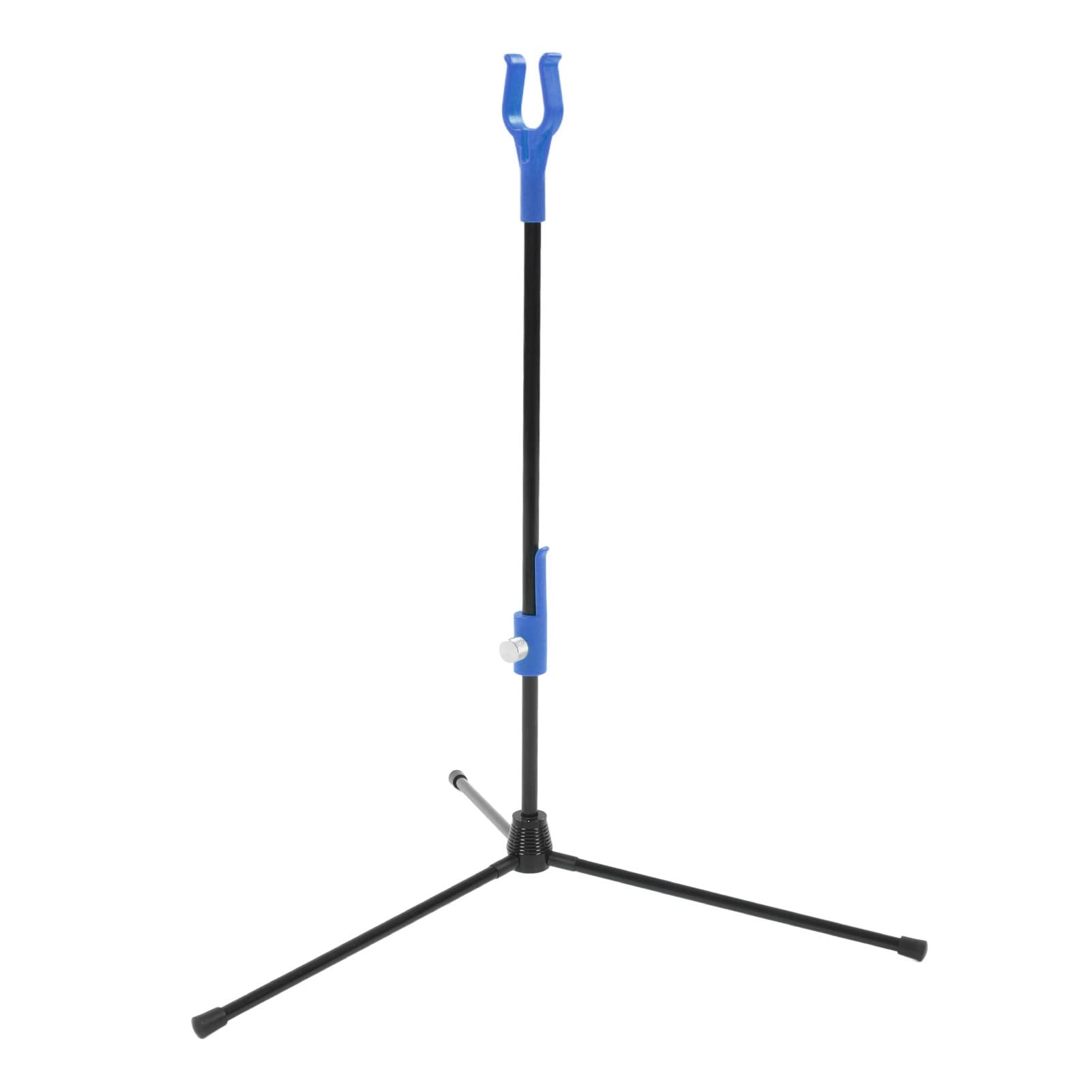 Rosvola Soporte de Arco de Tiro con Arco, Soporte de Arco Recurvo Aleación de Aluminio Fácil Desmontaje Varilla de Fibra de Vidrio Universal para Exteriores (Azul)