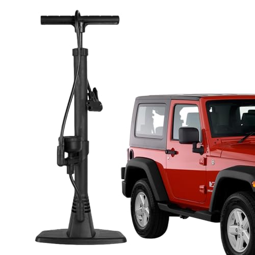 Bomba de bicicleta, bomba de bicicleta con manómetro | Bomba de aire manual Bomba de bicicleta | Bomba de bicicleta portátil para bicicleta de montaña, accesorios para bicicleta de montaña, familia,